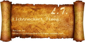 Lichtneckert Tímea névjegykártya