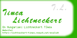 timea lichtneckert business card